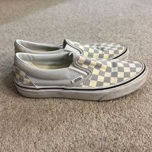 checkered periwinkle vans size women’s 7 1/2